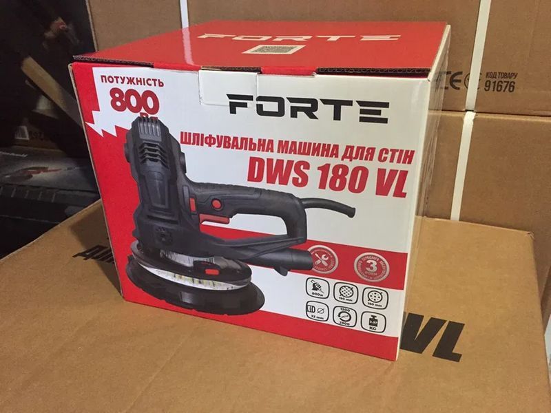 Шліфмашина для стін Forte DWS-180-VL шліфувальна машина для стін жираф 1203233311 фото