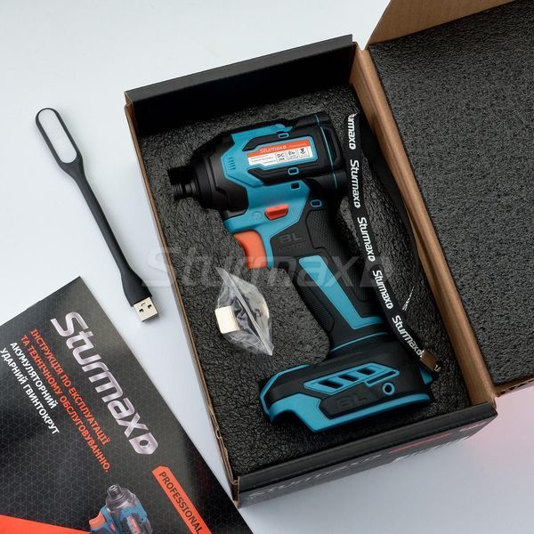 Акумуляторний ударний гвинтоверт імпакт 20В Sturmax CDM3204CRI+АКБ+Зарядне M1 Series 2551034902 фото