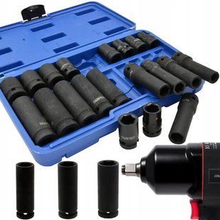 Головки торцеві ударні 1/2" 10-19 mm Falon-Tech FT2012P 20 шт (ПЛАСТИКОВИЙ КЕЙС) 3112351262 фото