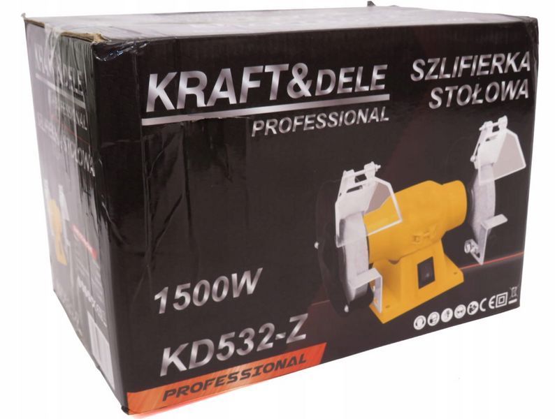 Настільна шліфувальна машина 1500W Kraft&Dele KD532-Z Польща 2115393912 фото