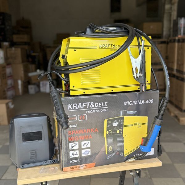 Зварювальний інверторний напівавтомат 400A, 6,1 кВт Kraft&Dele KD811 Польща 2680399112 фото