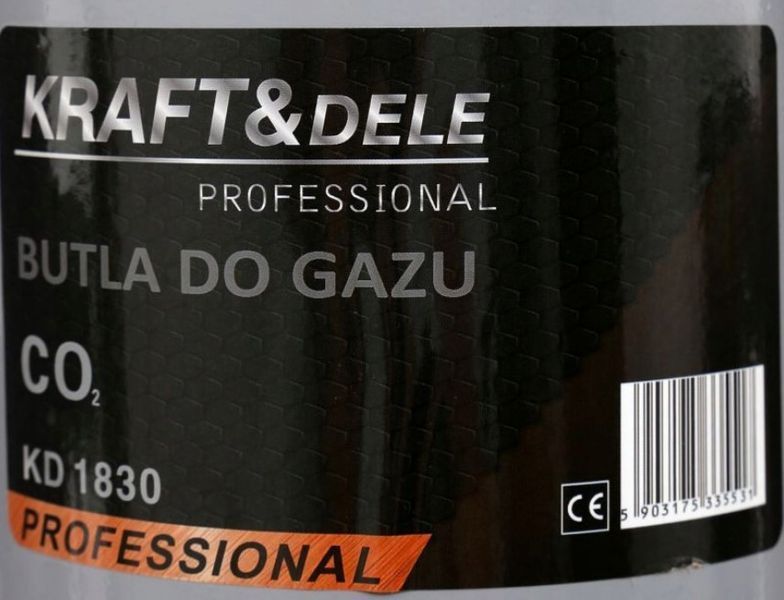 Балон газовий Kraft&Dele KD1830 CO2, 8 л Польща 2681050209 фото