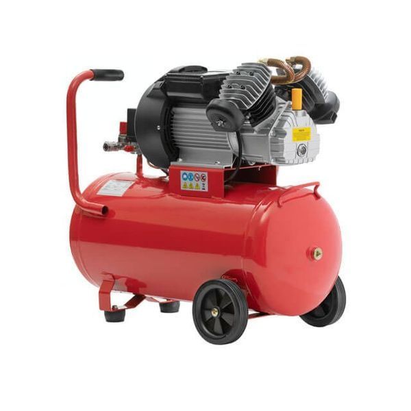 Компресор 50 л, 4 HP, 3 кВт, 220 В, 10 aтм, 420 л/хв, 2 циліндри. INTERTOOL PT-0007 1665509383 фото