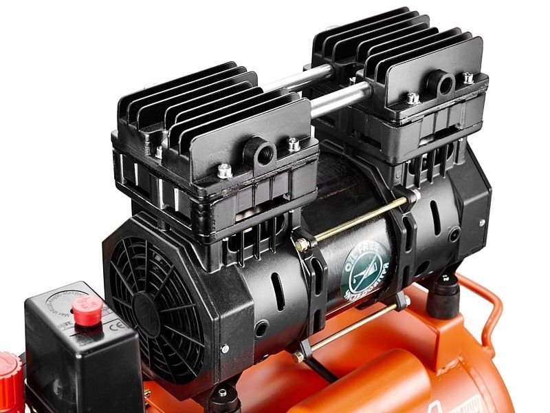 Компресор безоливний 24 л, 1.5 кВт, 8 атм, 209 л/хв, 2 циліндр Sturm AC93224OL + шланг 10 метрів! 1325330349 фото