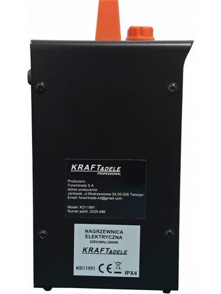 Обігрівач електричний 3.5 кВт Kraft&Dele KD11991 Польща 2866941694 фото