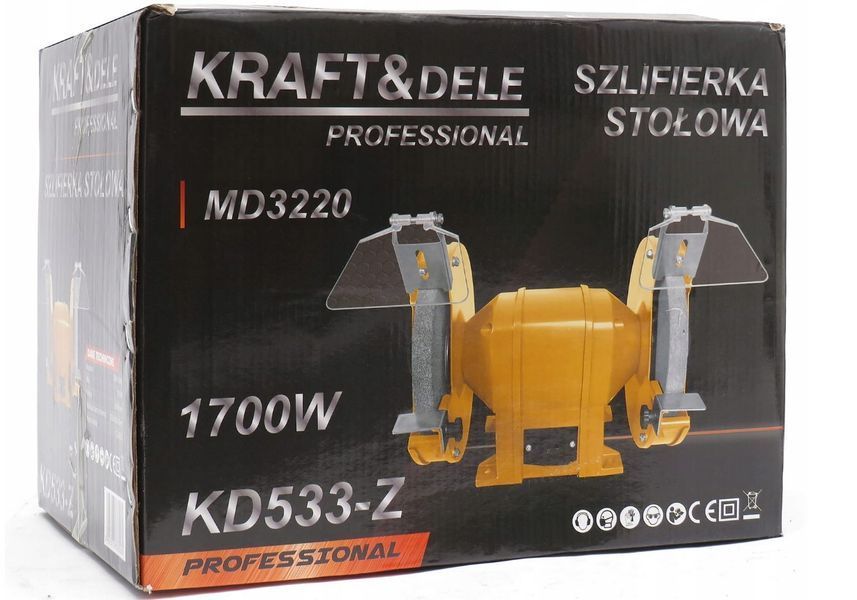 Точильний верстат 200 мм. 1700W Kraft&Dele KD533-Z Польща 2491012328 фото