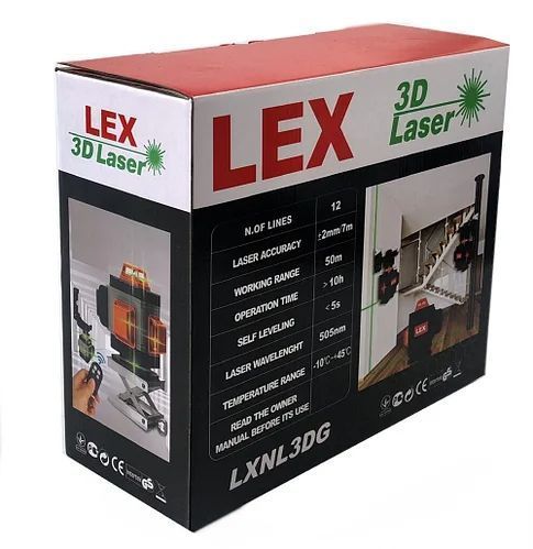 Лазерний рівень LEX LXNL-3DG зелений промінь, можливість використовувати на вулиці 1337907000 фото
